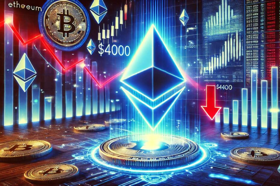이더리움 가격 분기점 도달, 4000달러 붕괴 시 대세 하락 신호인가